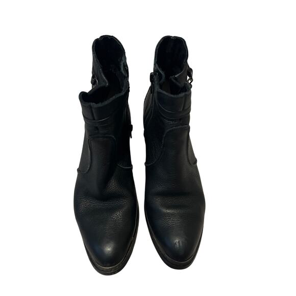 Durango Women's Black Leather 5" Side Zip Moto Ankle Boots Size 6.5 M - Picture 2 of 8